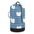 thumbnail image 1 of RMDQTR Durable Large Laundry Backpack with Drawstring Closure Ideal for Laundry Trips,Travel&Camping Cat Face Seamless Pattern, 1 of 7