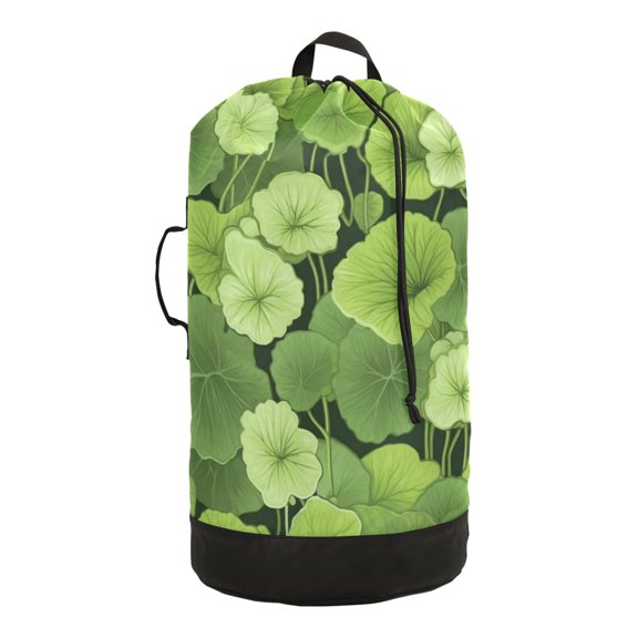 RMDQTR Durable Large Laundry Backpack with Drawstring Closure Ideal for Laundry Trips,Travel&Camping Hibiscus