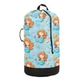 thumbnail image 1 of RMDQTR Durable Large Laundry Backpack with Drawstring Closure Ideal for Laundry Trips,Travel&Camping Little Mermaids and Seashells, 1 of 7