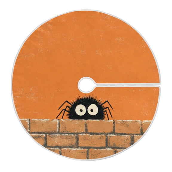 RMDQTR Festive Christmas Tree Skirt47.2x47.2in - Holiday Home Decor for Xmas Party Spider Doll Pattern