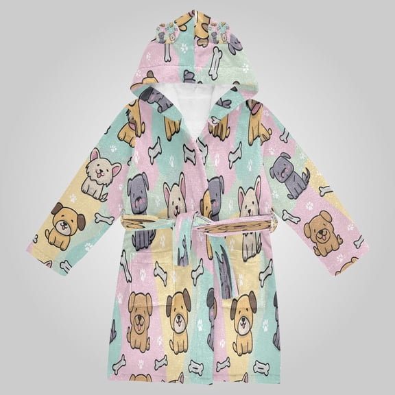Knit Robe Patterns RMDQTR Hooded Fleece Bathrobe with Removable Belt and Pockets Soft and ...