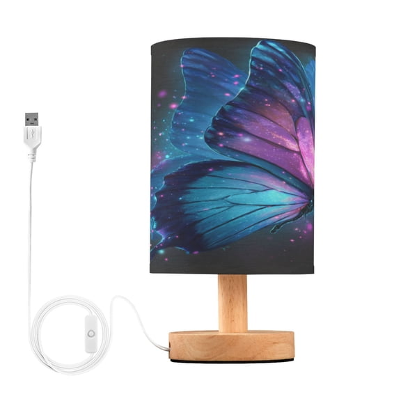 RMDQTR LED Push-Button Switch Warm-Tone Desk Lamp Plug-and-Play No Assembly Required A Stunning Butterfly