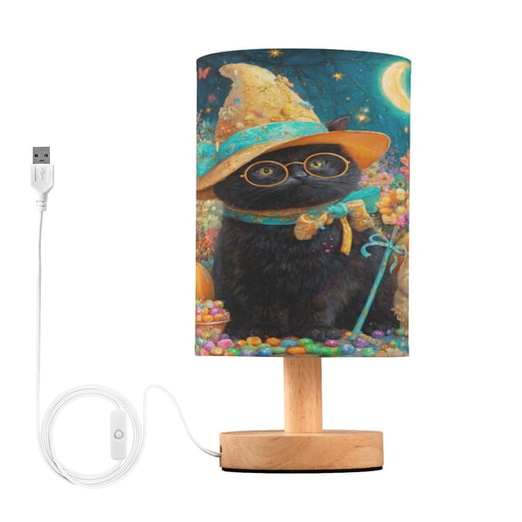 RMDQTR LED Push-Button Switch Warm-Tone Desk Lamp Plug-and-Play No Assembly Required Candy and The Two Kitties