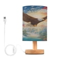 thumbnail image 1 of RMDQTR LED Push-Button Switch Warm-Tone Desk Lamp Plug-and-Play No Assembly Required Eagle Soar over The River, 1 of 7