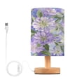 thumbnail image 1 of RMDQTR LED Push-Button Switch Warm-Tone Desk Lamp Plug-and-Play No Assembly Required Elegant Purple Daffodil Pattern, 1 of 7