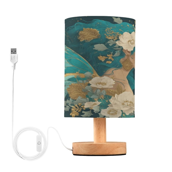RMDQTR LED Push-Button Switch Warm-Tone Desk Lamp Plug-and-Play No Assembly Required Princess Butterfly