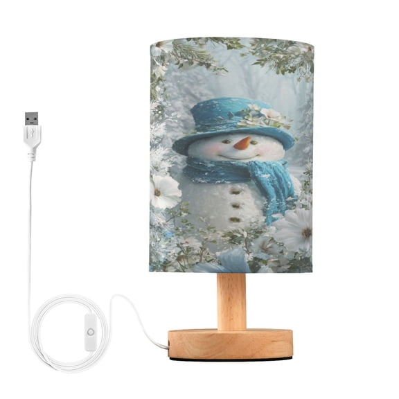 RMDQTR LED Push-Button Switch Warm-Tone Desk Lamp Plug-and-Play No Assembly Required Snowman in The Frozen World