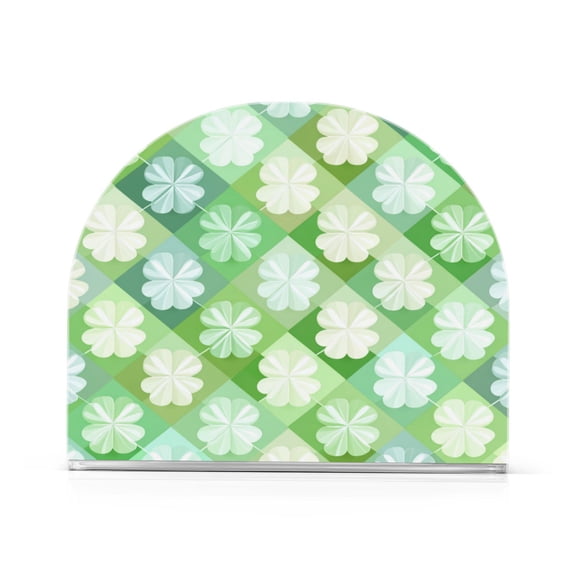 RMDQTR Napkin Holder Acrylic Napkin Holder for Table Kitchen Restaurant Living Room Home Decor Stylish Decorative Napkin Holder Fit 50-60 Napkins Diamond-shaped Four-leaf Clover