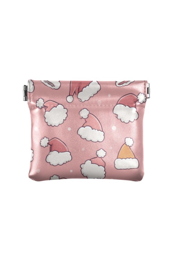 PU leather Coin Purses & Pouches Small Wallet Adorable Christmas Hats