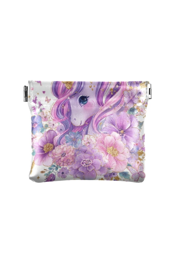 PU leather Coin Purses & Pouches Small Wallet Delicate Unicorn Pattern