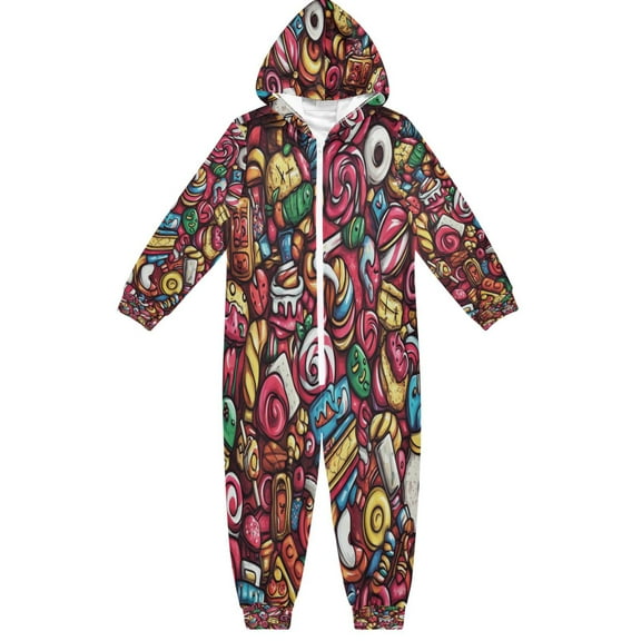 RMDQTR Ultra-Soft Crystal Velvet One-Piece Pajamas/Loungewear Candy House