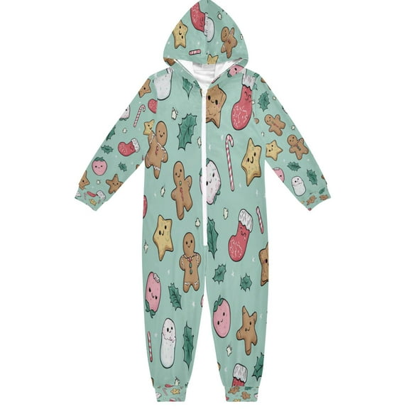 RMDQTR Ultra-Soft Crystal Velvet One-Piece Pajamas/Loungewear Christmas-themed Pattern