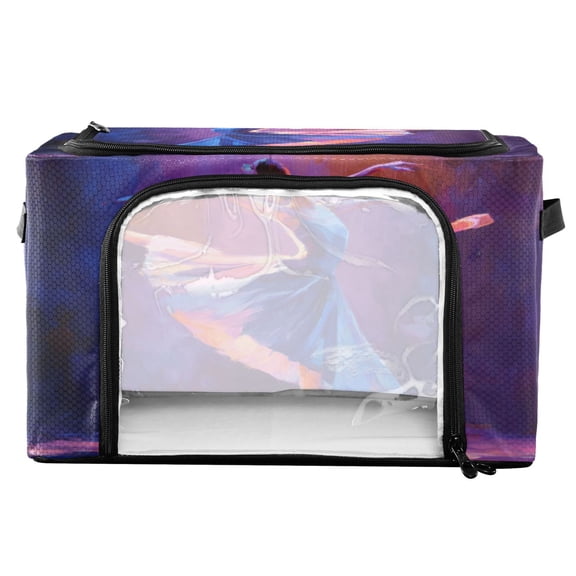 RMDQTR Waterproof Double Opening Foldable Storage Bin with Iron Frame for Closet Bathroom16.9*11.4*10 in Ballet Dancer
