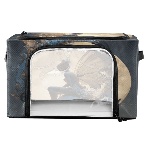 RMDQTR Waterproof Double Opening Foldable Storage Bin with Iron Frame for Closet Bathroom16.9*11.4*10 in Butterfly Wizard