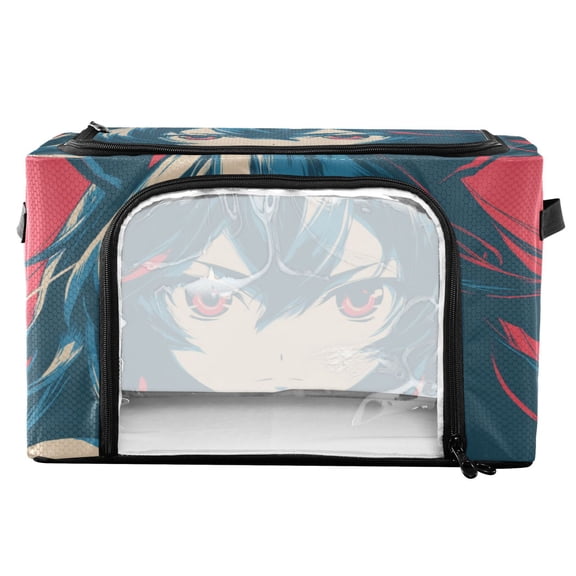 RMDQTR Waterproof Double Opening Foldable Storage Bin with Iron Frame for Closet Bathroom16.9*11.4*10 in Fox Messenger