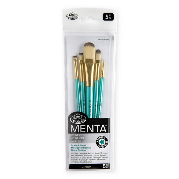 RMEN-SET981 | Menta™ 5pc Synthetic Blend Variety Acrylic Brush Set 981