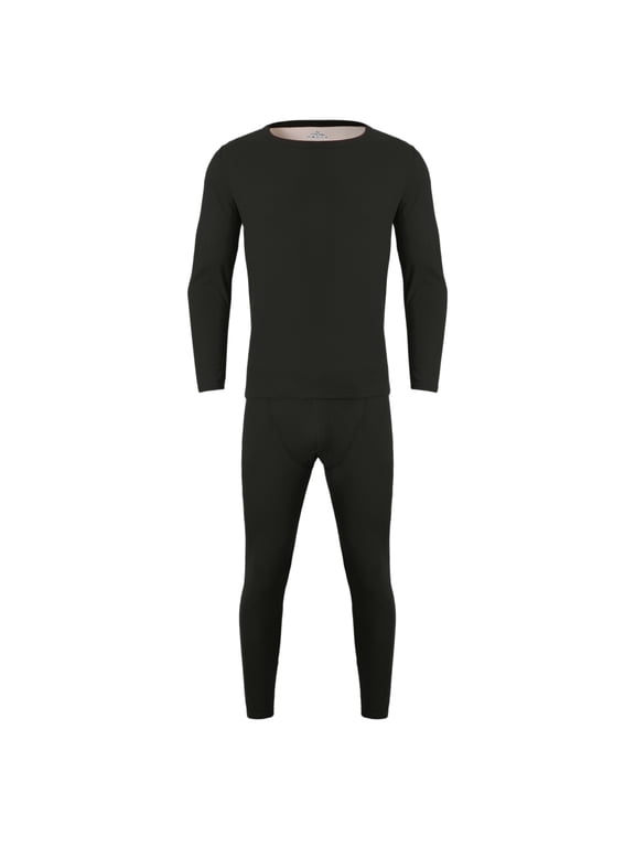 2 Pack Mens Thermal Underwear Set Autumn Winter Lined Long Johns Thermal Underwear For Men Long Sleeve Base Layer Shirt Pants Outfit Comfortable Athletic Suits