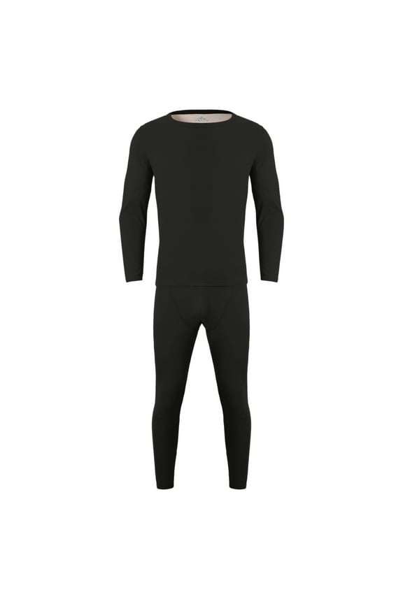 2 Pack Mens Thermal Underwear Set Autumn Winter Lined Long Johns Thermal Underwear For Men Long Sleeve Base Layer Shirt Pants Outfit Comfortable Athletic Suits