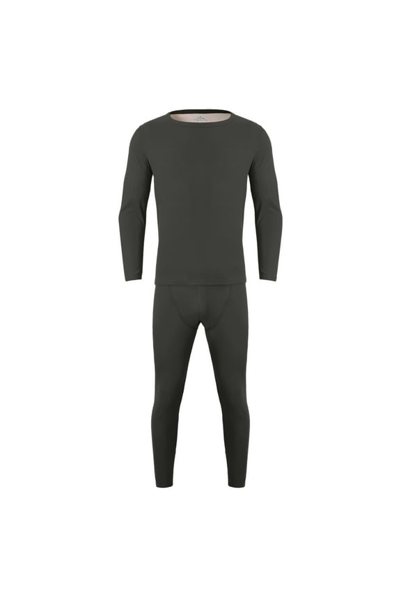 2 Pack Mens Thermal Underwear Set Autumn Winter Lined Long Johns Thermal Underwear For Men Long Sleeve Base Layer Shirt Pants Outfit Daily Leisure Sports Suit
