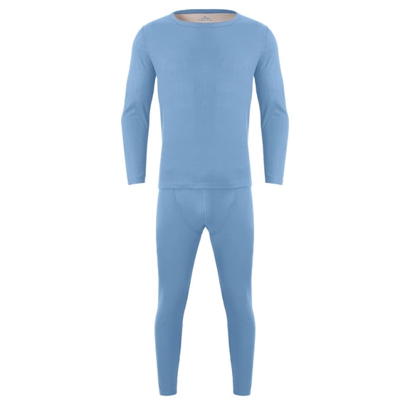 RMGVDSD 2 Pack Mens Thermal Underwear Set Autumn Winter Lined Long Johns Thermal Underwear For Men Long Sleeve Base Layer Shirt Pants Outfit Men's Tracksuits Outfits