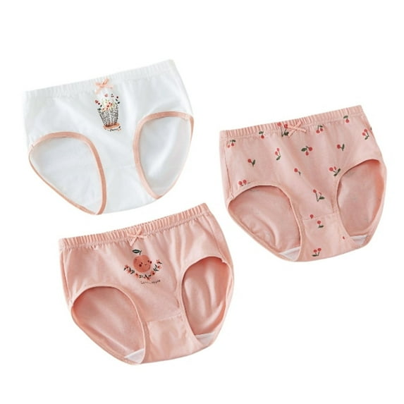 RMGVDSD 3Pcs Girls Underwear Toddler Cartoon Rainbow Underpants Kids Breathable Comfortable Underwear Panites Briefs for 8-9 Years