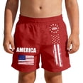 thumbnail image 1 of RMGVDSD 4Th Of July Boys Swim Trunks Boys Beach Shorts For Independence Day Red White Blue Print Swimming Trunks Holiday Casual Wear 7-8 Years, 1 of 5
