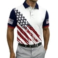 thumbnail image 1 of RMGVDSD 4th of July Shirts for Men Patriotic Shirt American Flag Golf Shirts Independence Day Casual Short Sleeve Button Polo Shirts Summer Tops Stylish Golf Shirts, 1 of 4