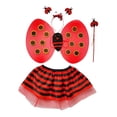 thumbnail image 1 of RMGVDSD Adorable Girls 4 Piece Outfit Tutu Skirt With Ladybug Wings Cute Birthday Party Outfit For Toddler And Kids Dress Up Clothes Cute Clothes Set, 1 of 2