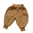 thumbnail image 1 of RMGVDSD Baby Boy Girl Pants Child Toddler Boys Girls Pants Summer Solid Color Harem Pants Elastic Waist Casual Trousers 1-2 Years/Orange, 1 of 5