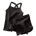 thumbnail image 1 of RMGVDSD Baby Girl Clothes Toddler Summer Outfits Sleeveless Ribbed Suspender Tank Tops Shorts Set Cute Baby Home Sleepwear Classic Versatile Wear, 1 of 6