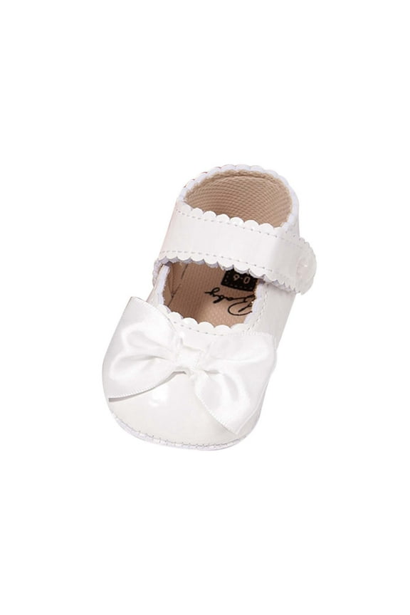 Baby Girl Shoes Cute Baby Girls Soft Sole Bowknot Dress Shoes Princess Wedding Ballet Shoes Flats Prewalker Baby Sneaker Shoes Classic Boots 12-18 Months