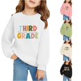 thumbnail image 1 of RMGVDSD Back To School Sweatshirt for Girls Letter Print Long Sleeve Pullover Crewneck Sweatshirts First Day Of School Soft Casual Tops Kids Sweatshirt 3-4 Years, 1 of 7
