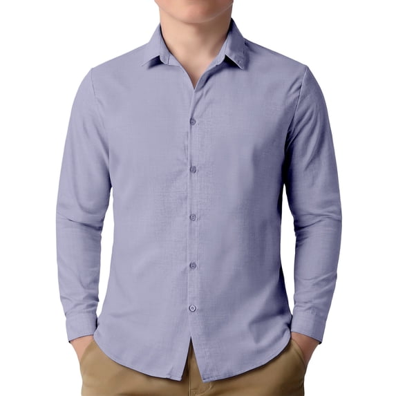 RMGVDSD Boy's Button Down Shirt Classic Fit Long Sleeve Dress Shirts Textured Collar Tops Solid Color Kids Casual Shirt For School Casual Festival 13-14 Years
