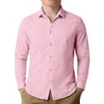 thumbnail image 1 of RMGVDSD Boy's Button Down Shirt Classic Fit Long Sleeve Dress Shirts Textured Collar Tops Solid Color Kids Casual Shirt For School Casual Festival 5-6 Years, 1 of 5