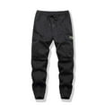 thumbnail image 1 of RMGVDSD Boy's Jogger Pants Boys' Cargo Pants Outdoor Lightweight Long Pants Drawstring Elastic Waist Pants Spring Fall Cargo Trousers 9-10 Years/Black, 1 of 1