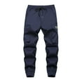 thumbnail image 1 of RMGVDSD Boy's Jogger Pants Boys' Cargo Pants Outdoor Lightweight Long Pants Drawstring Elastic Waist Pants Spring Fall Cargo Trousers 9-10 Years/Navy, 1 of 4