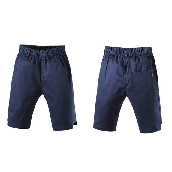 RMGVDSD Boy's Summer Khaki Shorts Comfortable Casual Elastic Waistband Formal School Shorts Children Teenagers Lightweight Pull On Shorts Vintage Casual 5-6 Years