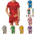thumbnail image 1 of RMGVDSD Boys 2 Piece Ice Cream Baseball Shorts Sets Short Sleeve Tee Tops and Shorts Back To School Outfit for Kids Summer Clothes Daily School Wear, 1 of 4