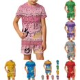 thumbnail image 1 of RMGVDSD Boys 2 Piece Ice Cream Baseball Shorts Sets Short Sleeve Tee Tops and Shorts Back To School Outfit for Kids Summer Clothes Daily School Wear, 1 of 4