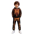 thumbnail image 1 of RMGVDSD Boys 2 Piece Skeleton Sweatsuits Halloween Hoodies Sweatpants Set Kids Long Sleeve Hooded Sweatshirt And Jogger Pants Fall Clothes 5-6 Years, 1 of 6