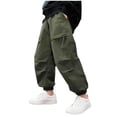 thumbnail image 1 of RMGVDSD Boys Cargo Pants Casual Streetwear Joggers For Fashionable Loose Fit Trousers With Multiple Pockets Comfortable Daily Wear Holiday Party Stylish Pant, 1 of 6