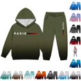 thumbnail image 1 of RMGVDSD Boys Clothes 2Pcs Outfits Letter Graphic Hoodie Sweatshirts And Sweatpants Suit Kids Hooded Tracksuit Jogger Sets Casual Wear 2-3 Years, 1 of 7