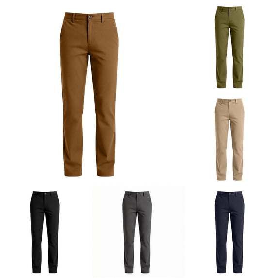 RMGVDSD Boys Formal Dress Pants Kids School Uniform Pants, Boys Casual Straight Leg Chino Pant Fashion Trousers with Pockets School Wear 4-5 Years