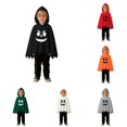 thumbnail image 1 of RMGVDSD Boys Halloween Ghost Costume Poncho Cape Hooded Tops And Pants Set Ghost Face Print Kids Halloween Dress Up Outfit Fall Clothes 6-9 Months, 1 of 9