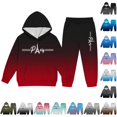 thumbnail image 1 of RMGVDSD Boys Hoodie Pants Set Letter Print Hooded Sweatshirts Sweatpants Suit Fall Clothing Set 2 Piece Kids Casual Jogger Tracksuit Sets 13-14 Years, 1 of 6