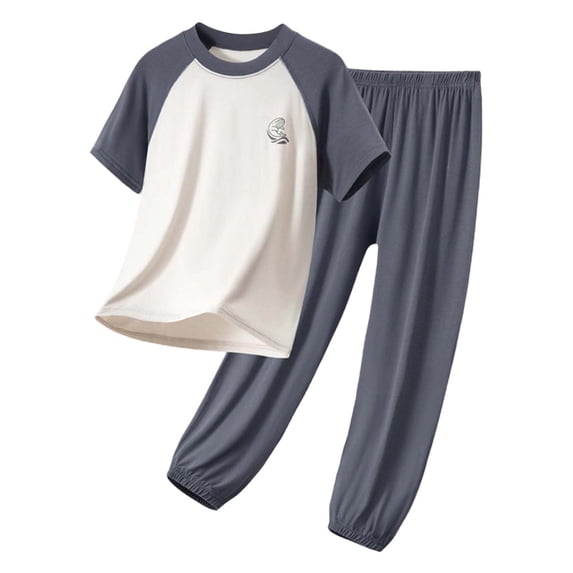 RMGVDSD Boys Pajama Sets Boys Sleepwear Comfortable Kids Pajamas Homewear Loungewear For Children Soft Breathable Two Piece Outfit Comfort Versatile 3-4 Years
