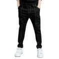 thumbnail image 1 of RMGVDSD Boys Regular Straight Fit Jeans Elastic Waist Casual Denim Pants Stretch Denim Pants Solid Color Slim Fit Jeans Children's Trousers 10-12 Years, 1 of 4