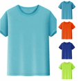 thumbnail image 1 of RMGVDSD Boys Short Sleeve T Shirts Kids Summer Crewneck T-Shirts Solid Color Casual Plain Tops Basic Tees Children's T Shirts 2-3 Years, 1 of 8