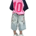 thumbnail image 1 of RMGVDSD Boys Shorts Boy Baggy Jorts Elastic Waist Wide Leg Loose Denim Shorts Cute Casual 2025 Trendy Summer Shorts With Pockets for 3-4 Years, 1 of 9