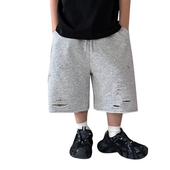 RMGVDSD Boys Summer Casual Shorts With Pockets Fashionable Versatile Lightweight Pull-On Hiking Shorts For Kids Daily Wear Loose Jeans Streetwear For 12-18 Months